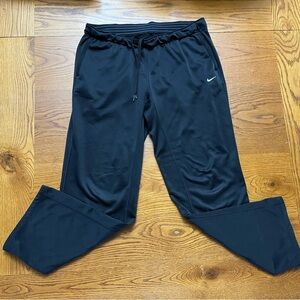 Nike Black Track Pants elastic drawstring and pockets